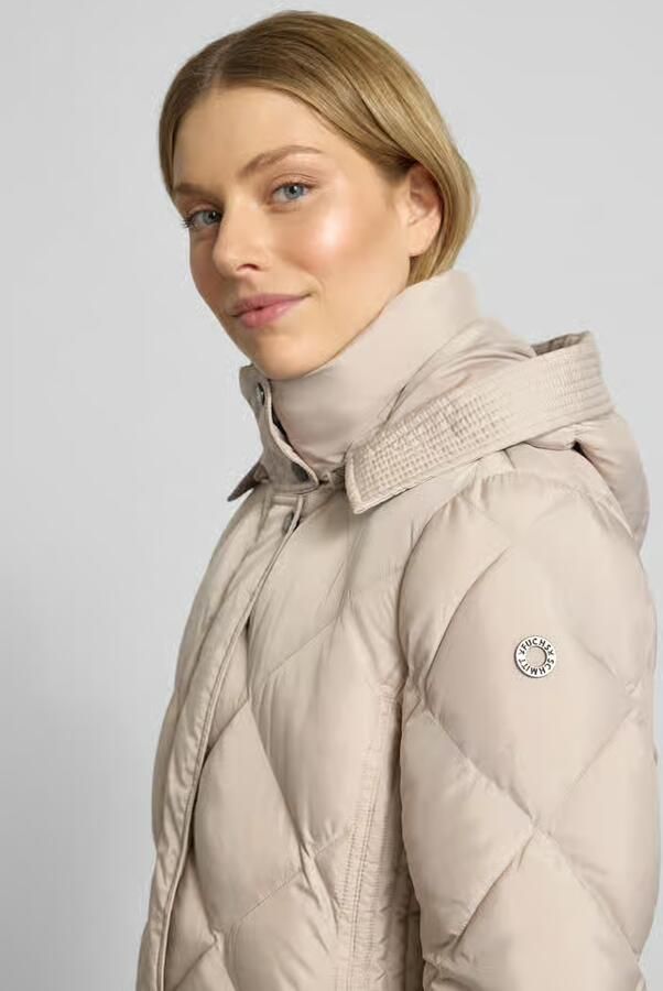 Fuchs Schmitt Loose fit gewatteerde lange jas met capuchon