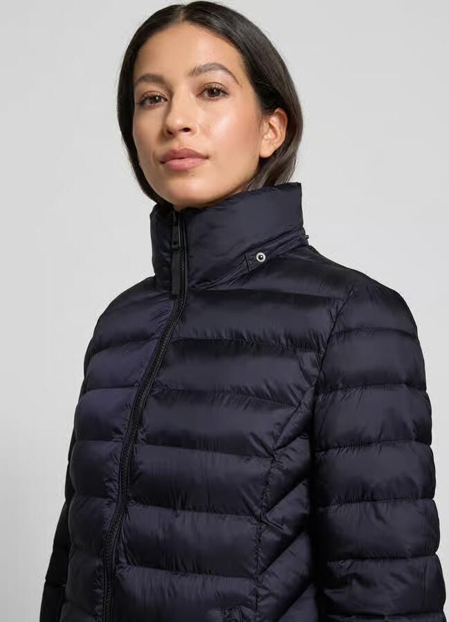 FUCHS SCHMITT Regular fit gewatteerde lange jas met capuchon