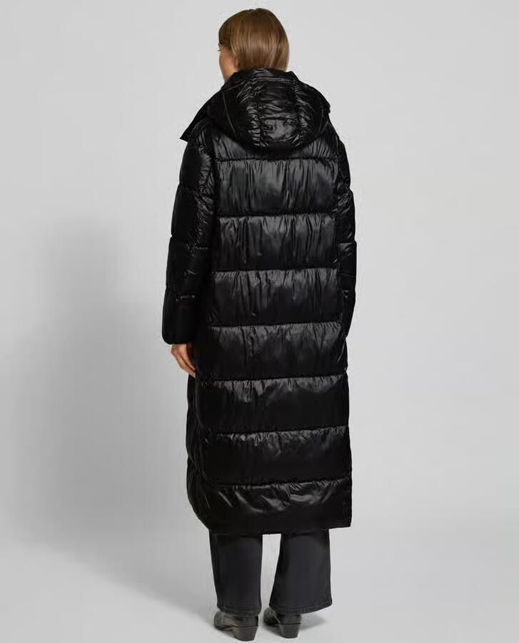 FUCHS SCHMITT Regular fit gewatteerde lange jas met capuchon