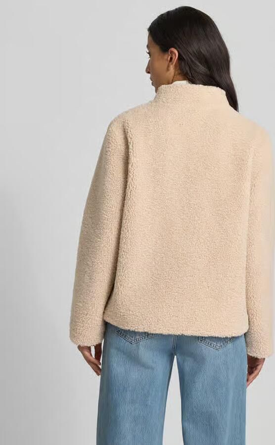 FUCHS SCHMITT regular fit jas van teddyfleece met opstaande kraag