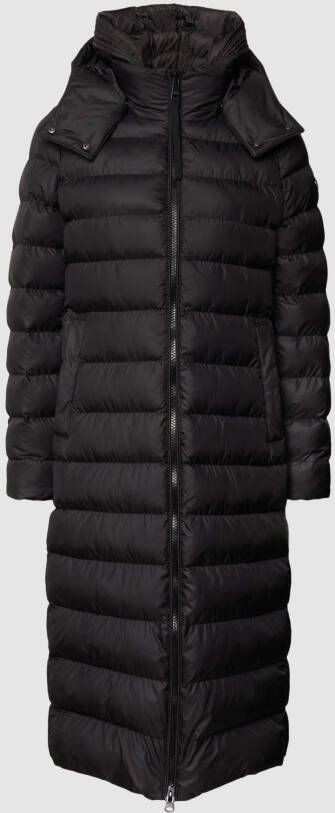 Fuchs Schmitt Gewatteerde lange jas met labeldetails