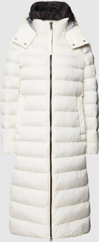 Fuchs Schmitt Gewatteerde lange jas met labeldetails
