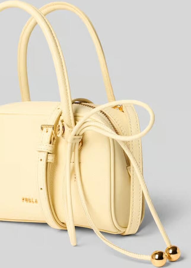 FURLA Schoudertas van echt leer met logodetail model 'Poppy'