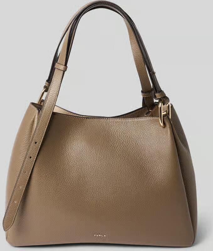 FURLA Tas van echt leer met logodetail model 'Nuvola'
