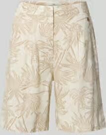 FYNCH-HATTON Bermuda's van linnenmix met labeldetail