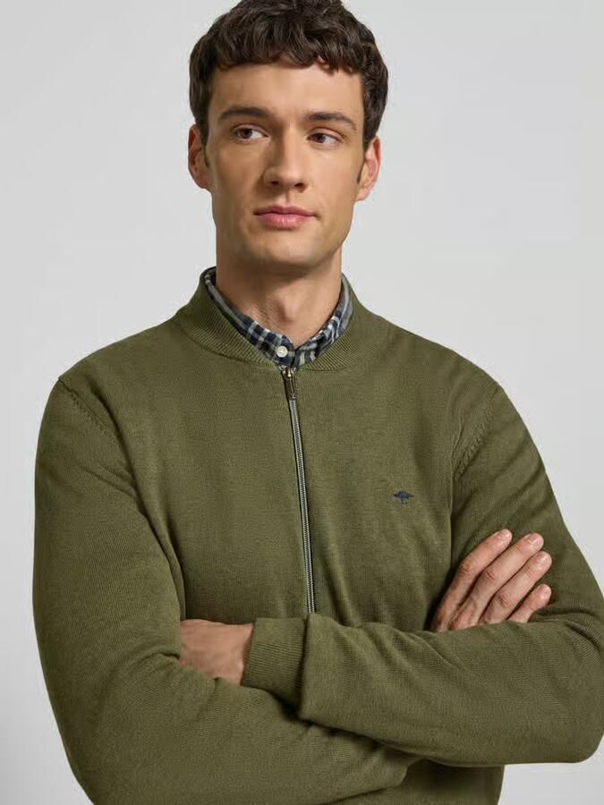 FYNCH-HATTON Cardigan met opstaande kraag en ritssluiting