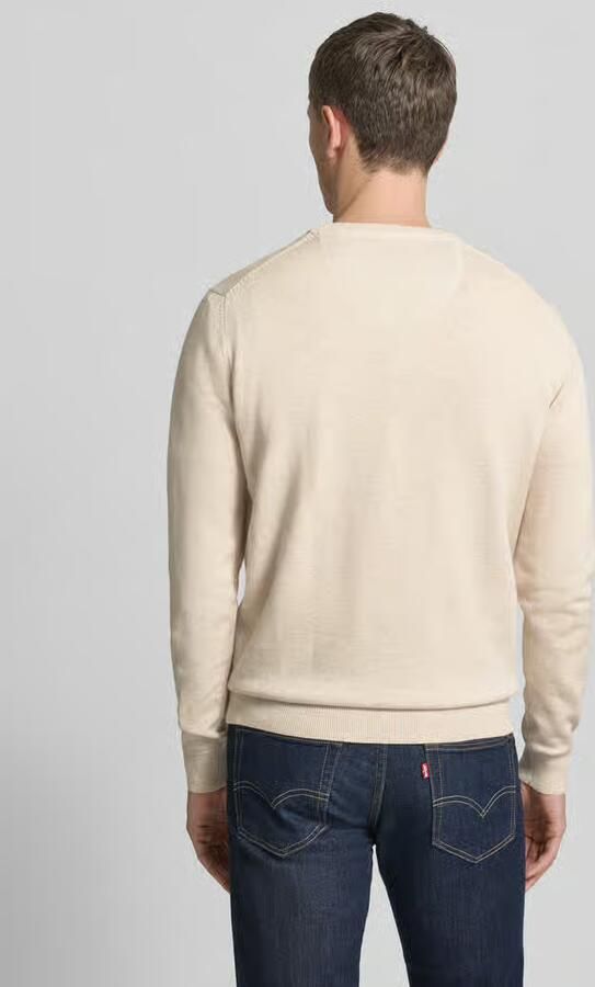 FYNCH-HATTON Gebreide pullover met geribde boorden