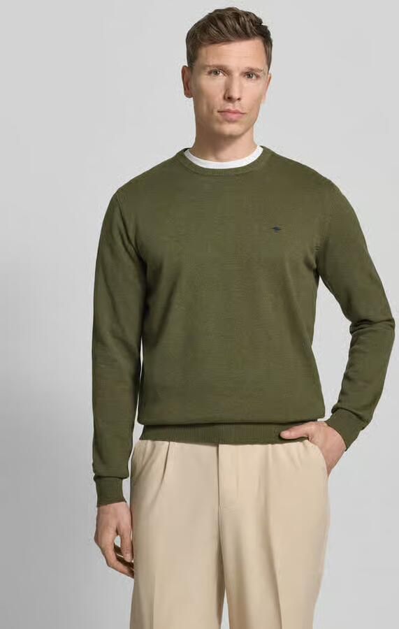 FYNCH-HATTON Gebreide pullover met geribde boorden - Foto 3