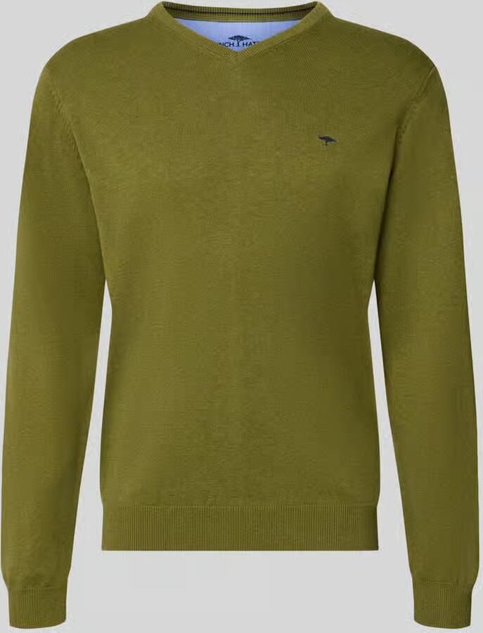 FYNCH-HATTON Gebreide pullover met label-borduursel