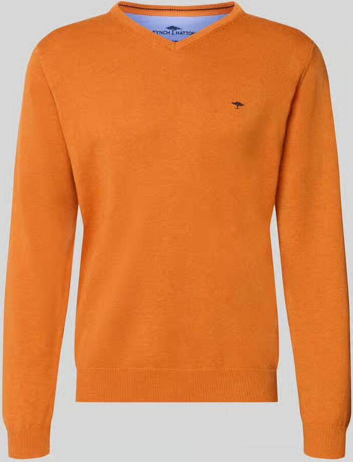 FYNCH-HATTON Gebreide pullover met label-borduursel