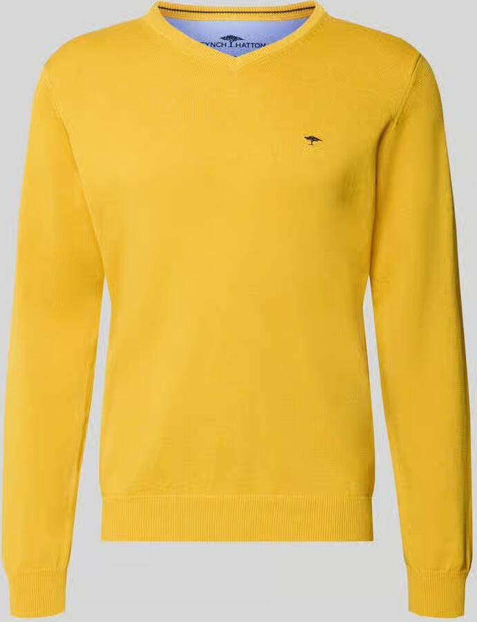 FYNCH-HATTON Gebreide pullover met label-borduursel
