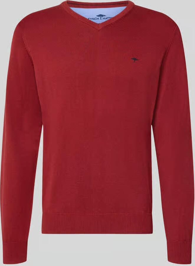 FYNCH-HATTON Gebreide pullover met label-borduursel