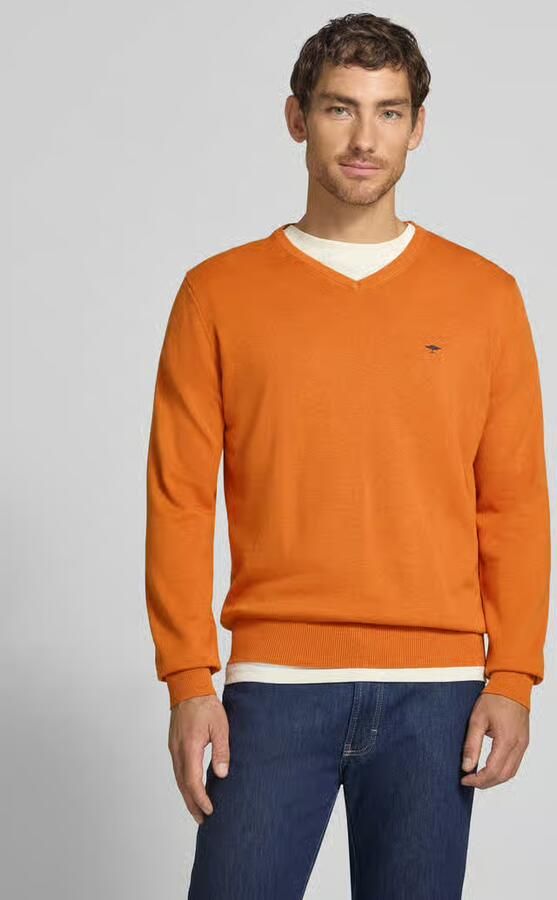 FYNCH-HATTON Gebreide pullover met label-borduursel - Foto 3
