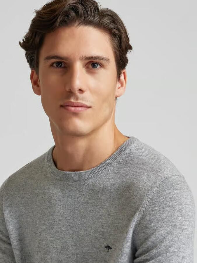 FYNCH-HATTON Gebreide pullover met labelstitching