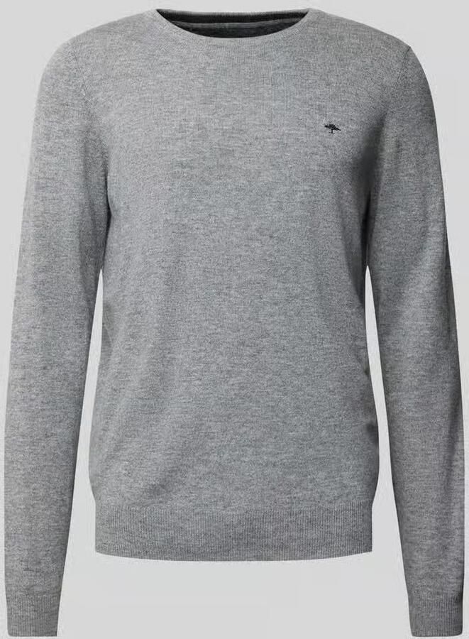 FYNCH-HATTON Gebreide pullover met labelstitching - Foto 2