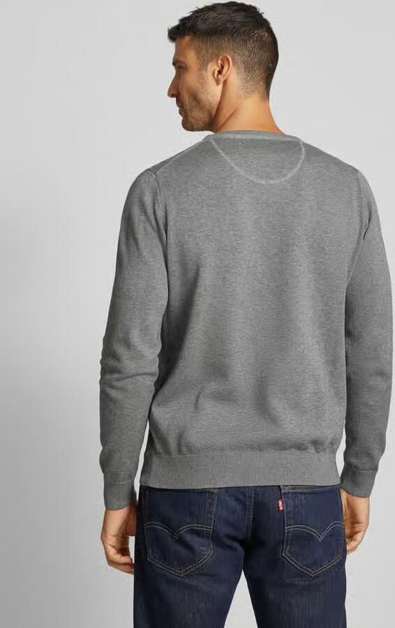 FYNCH-HATTON Gebreide pullover met labelstitching model 'Superfine'