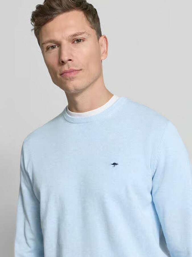 FYNCH-HATTON Gebreide pullover met geribde boorden
