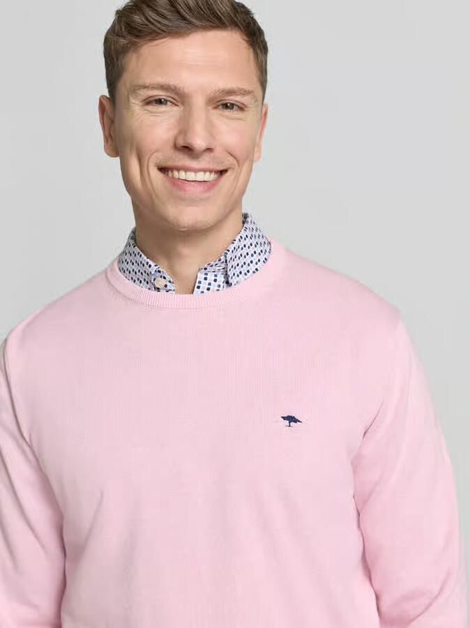 FYNCH-HATTON Gebreide pullover met geribde boorden