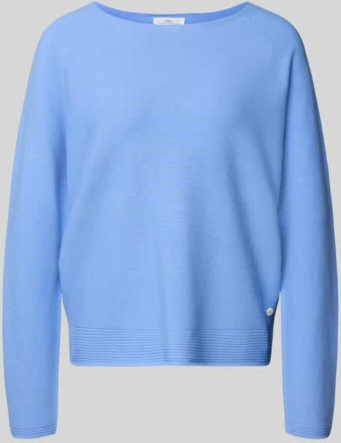 FYNCH-HATTON Gebreide pullover met ronde hals en labeldetail - Foto 2