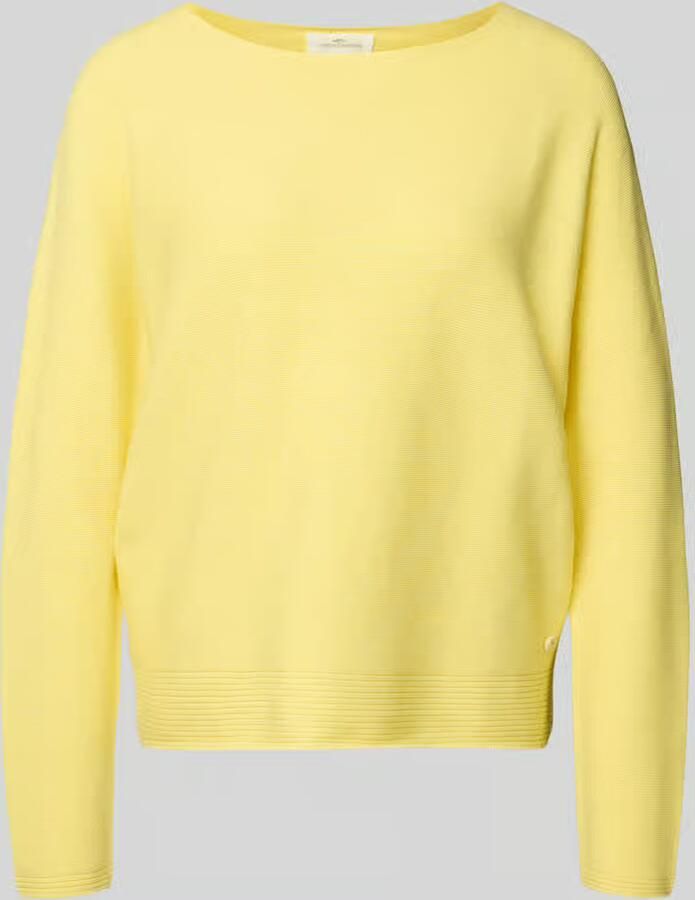 FYNCH-HATTON Gebreide pullover met ronde hals en labeldetail - Foto 2