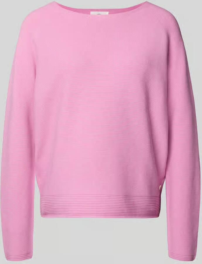 FYNCH-HATTON Gebreide pullover met ronde hals en labeldetail - Foto 2