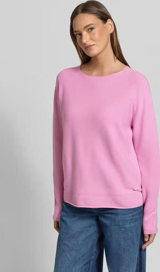FYNCH-HATTON Gebreide pullover met ronde hals en labeldetail - Foto 3