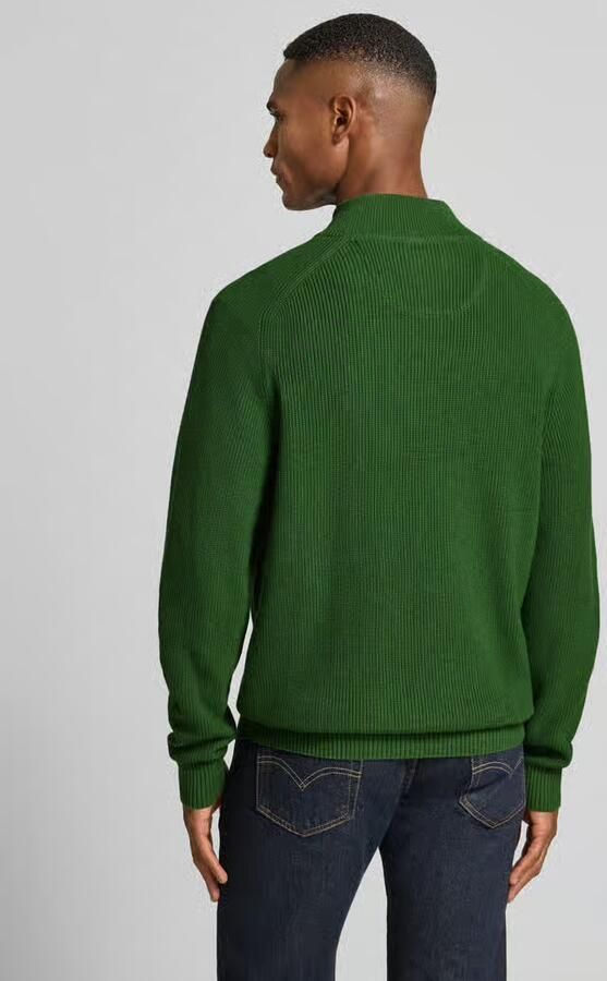 FYNCH-HATTON Gebreide pullover met schipperskraag en labelstitching