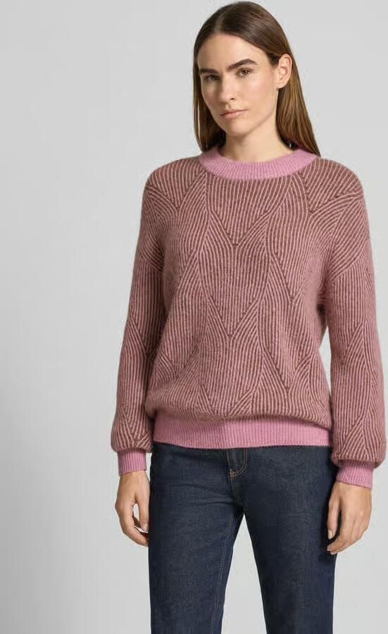 FYNCH-HATTON Gebreide pullover van alpacamix met ronde hals - Foto 2