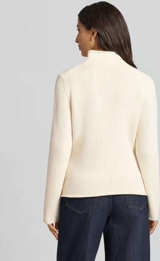 FYNCH-HATTON Gebreide pullover van lanawol met opstaande kraag