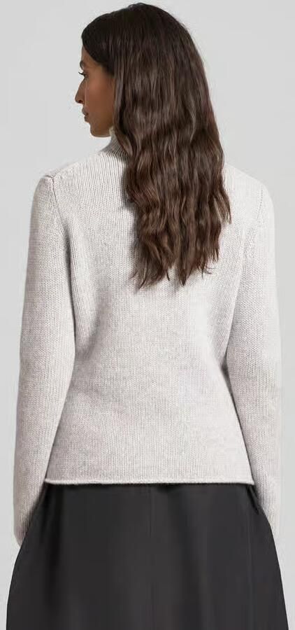 FYNCH-HATTON Gebreide pullover van lanawol met opstaande kraag