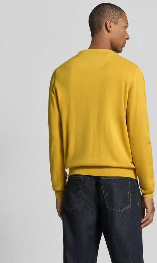 FYNCH-HATTON Gebreide pullover van puur katoen met geborduurd logo - Foto 2