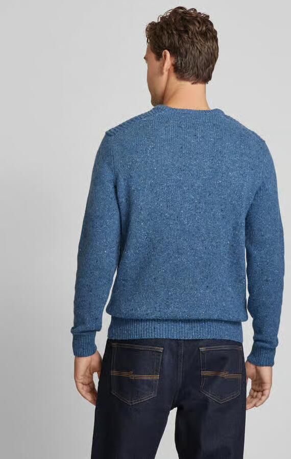 FYNCH-HATTON Gebreide pullover van wolmix met ronde hals