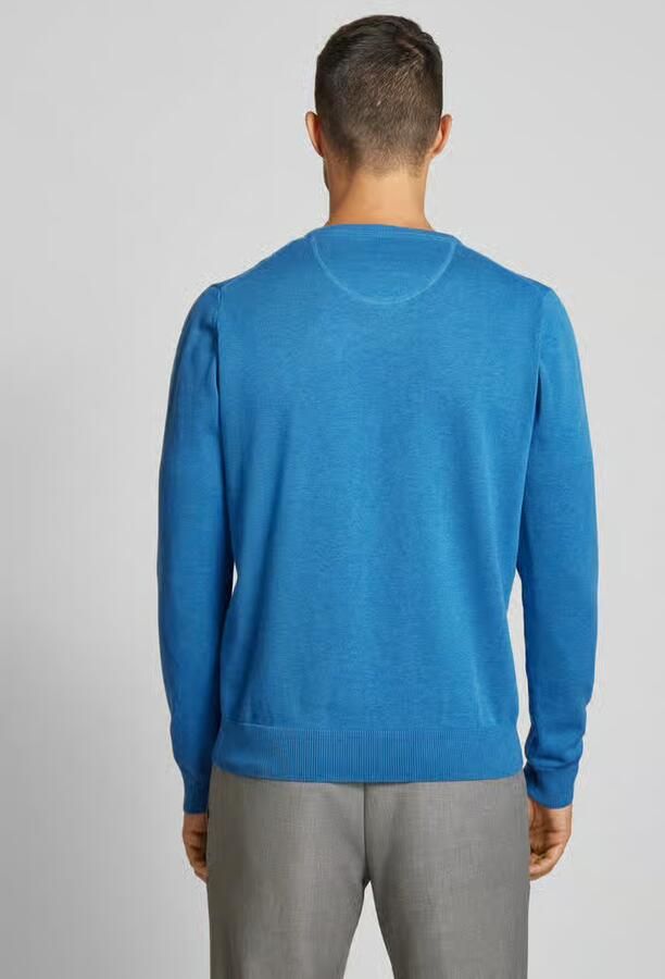 FYNCH-HATTON Gebreide pullover met labelstitching model 'Superfine'