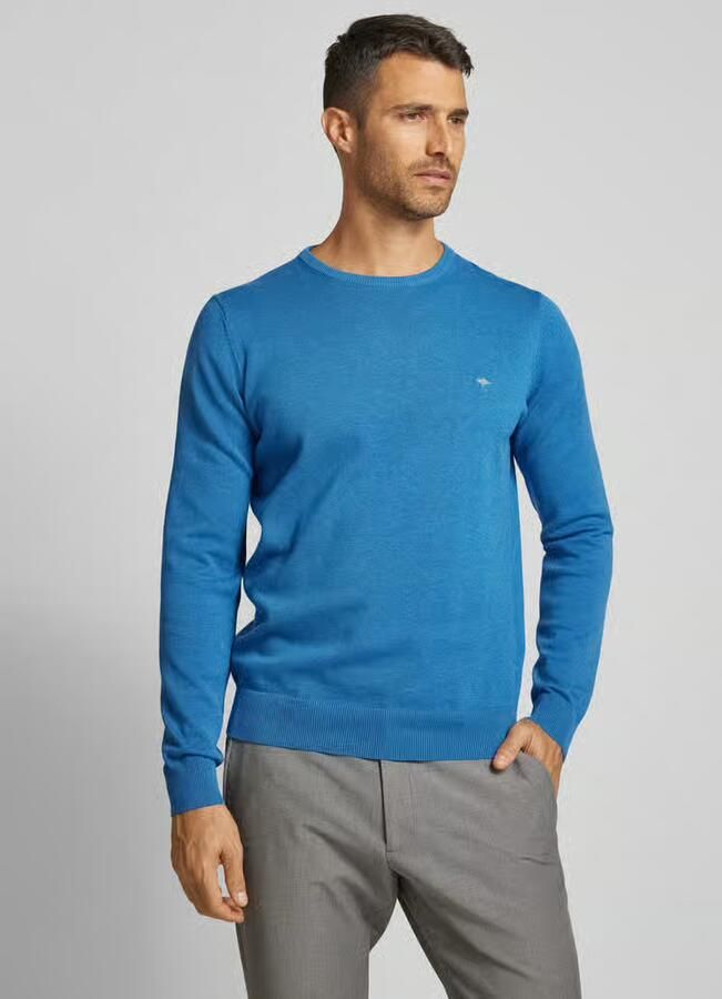 FYNCH-HATTON Gebreide pullover met labelstitching model 'Superfine' - Foto 2