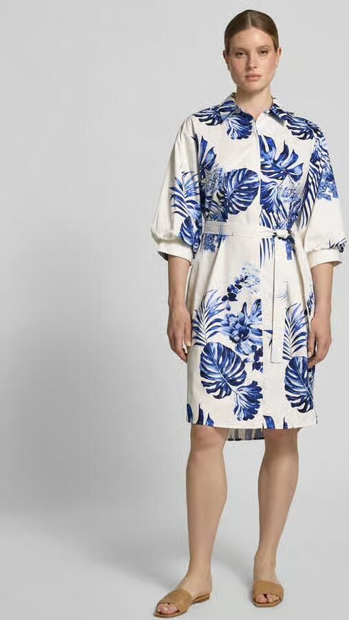 FYNCH-HATTON Knelange jurk met all-over bloemenmotief - Foto 3