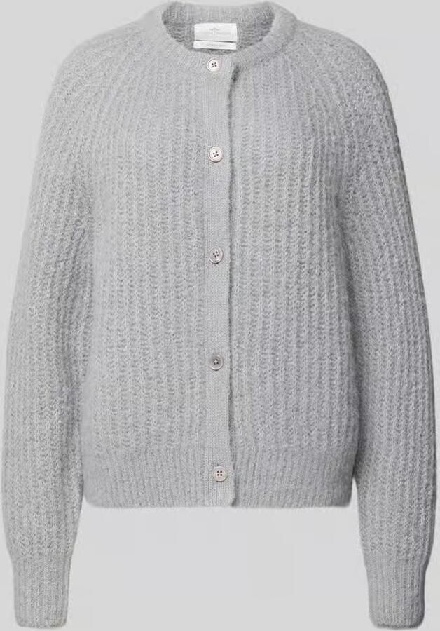 FYNCH-HATTON Loose fit gebreid jack van alpacamix met wol