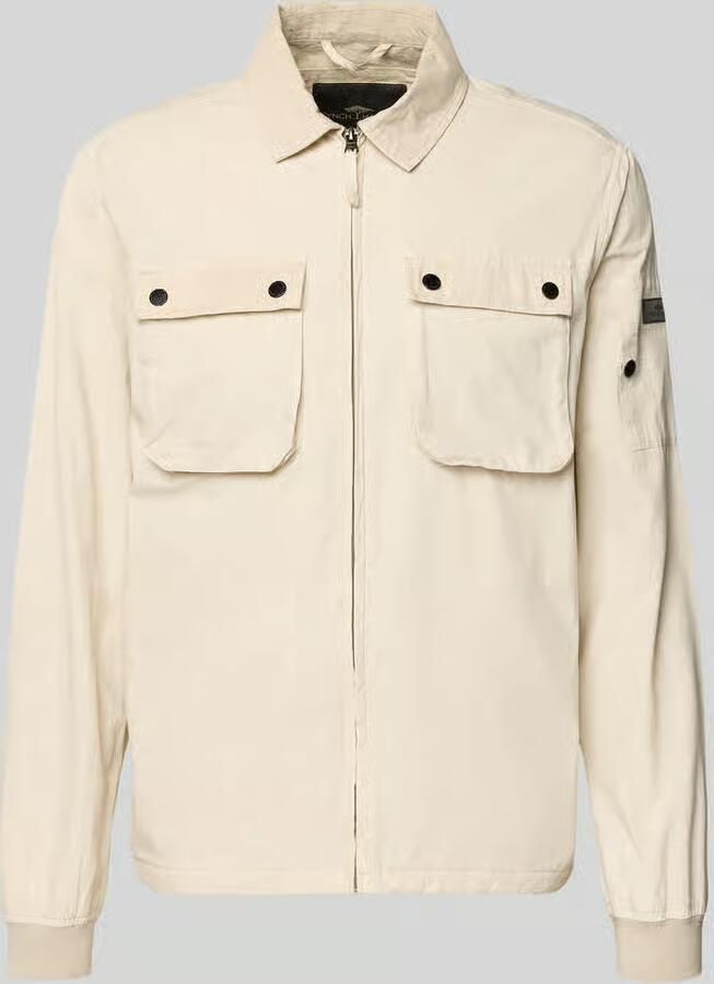 FYNCH-HATTON modern fit overshirt met label-patch model 'Garmentdye' - Foto 2
