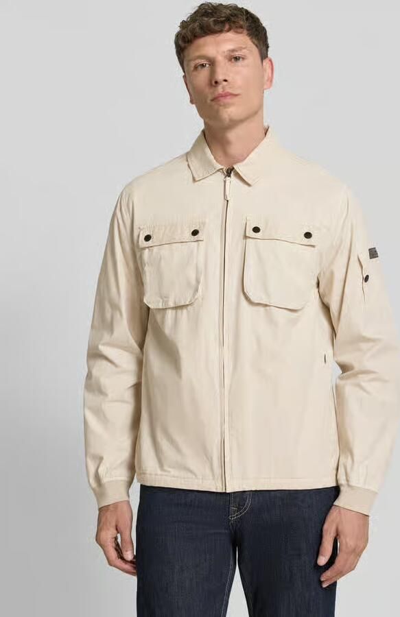 FYNCH-HATTON modern fit overshirt met label-patch model 'Garmentdye' - Foto 2