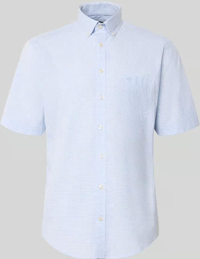 FYNCH-HATTON modern fit vrijetijdsoverhemd met borstzak en gestikt logo - Foto 2