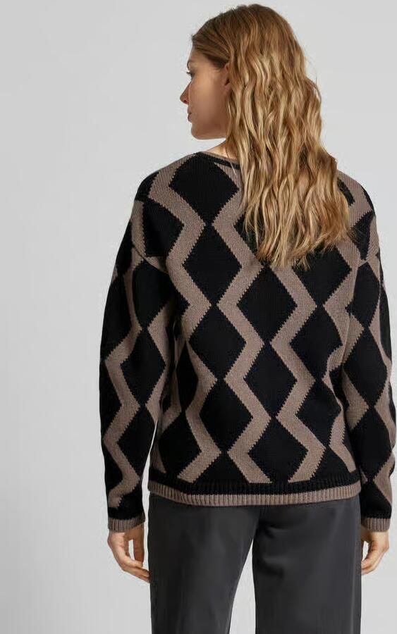 FYNCH-HATTON Oversized gebreide pullover met ribboorden - Foto 3