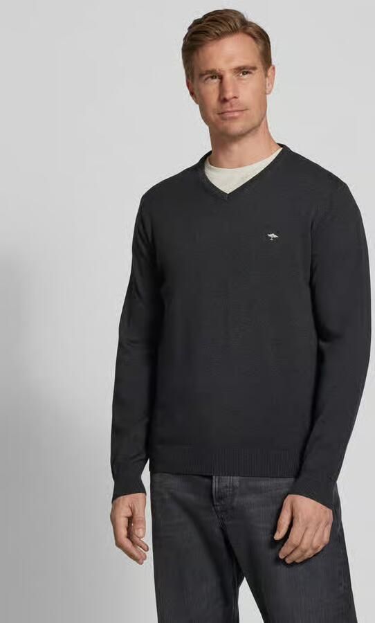 FYNCH-HATTON V-hals Gebreide Trui Must-Have Herenmode Gray Heren - Foto 2