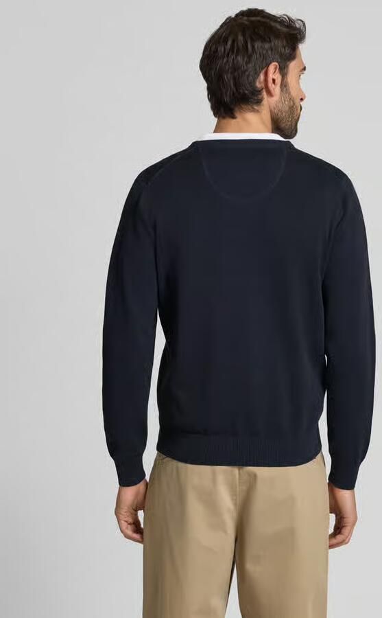 FYNCH-HATTON V-hals Gebreide Trui Must-Have Blue Heren - Foto 3