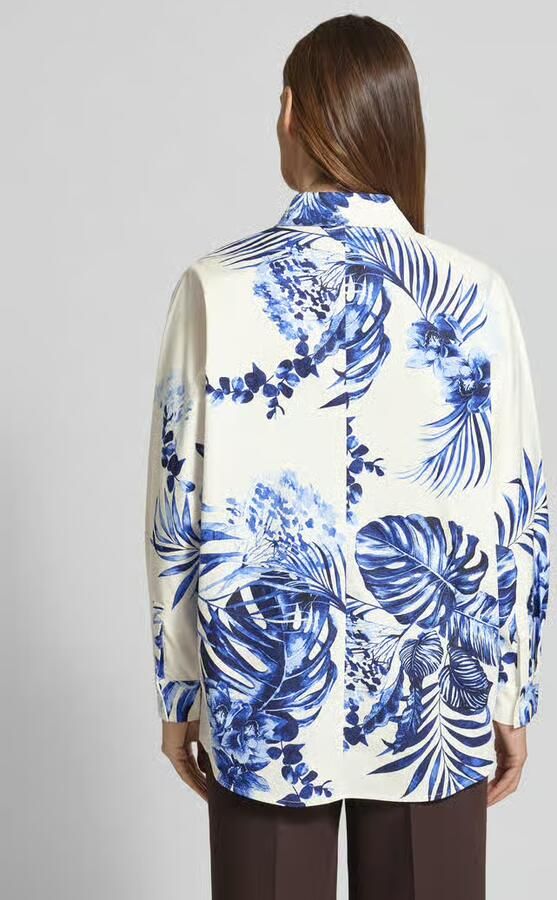 FYNCH-HATTON Regular fit blouse in all-over look model 'BATWING TROPICS'