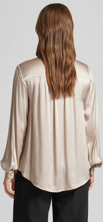 FYNCH-HATTON Regular fit blouse van viscose met opstaande kraag