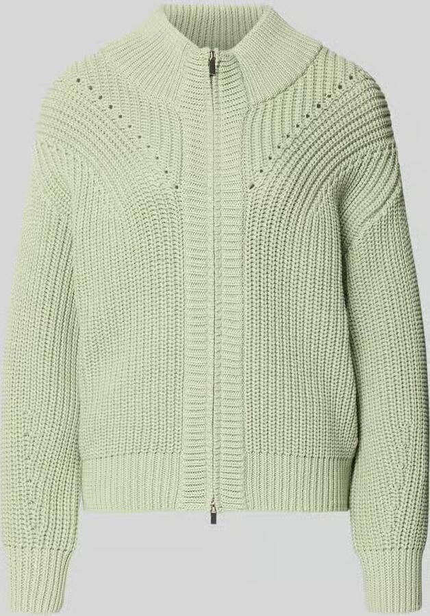 FYNCH-HATTON Regular fit cardigan in tricotlook met gaatjesmotief - Foto 3