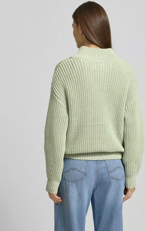 FYNCH-HATTON Regular fit cardigan in tricotlook met gaatjesmotief