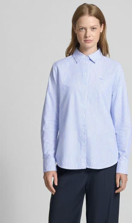 FYNCH-HATTON Regular fit overhemdblouse met logostitching - Foto 2