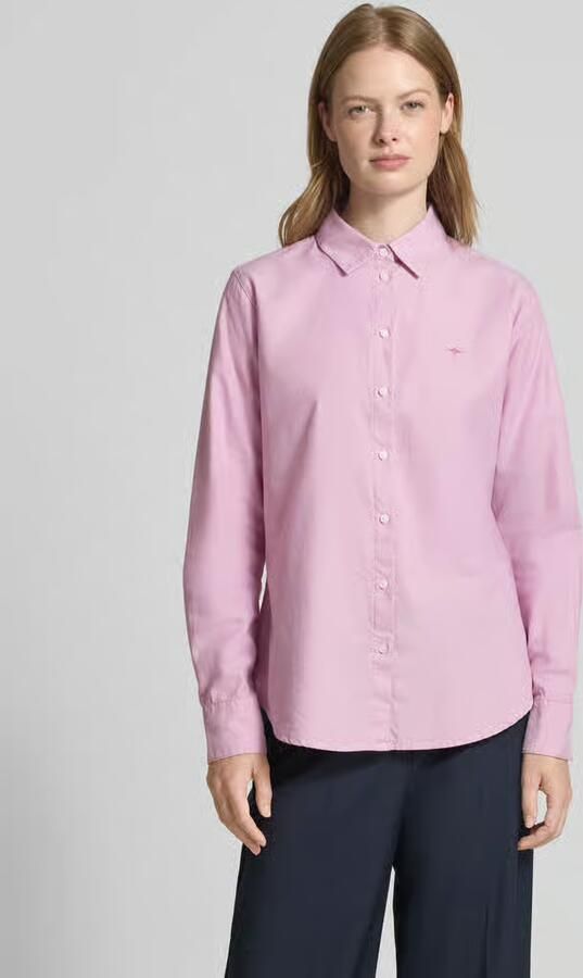 FYNCH-HATTON Regular fit overhemdblouse met logostitching - Foto 2