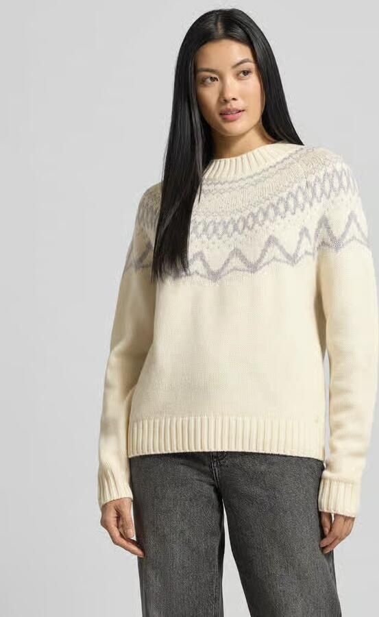 FYNCH-HATTON Regular fit pullover van zuivere wol in gebreide look - Foto 2