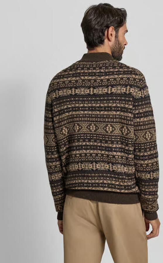 FYNCH-HATTON Regular fit pullover van zuivere wol model 'Jacquard'